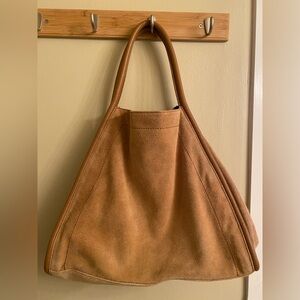 ASOS Tubular Handle Tan Suede Tote